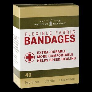 Flexible Fabric 40 Bandages - 2x Sizes Extra-Durable More Comfortable Latex-Free